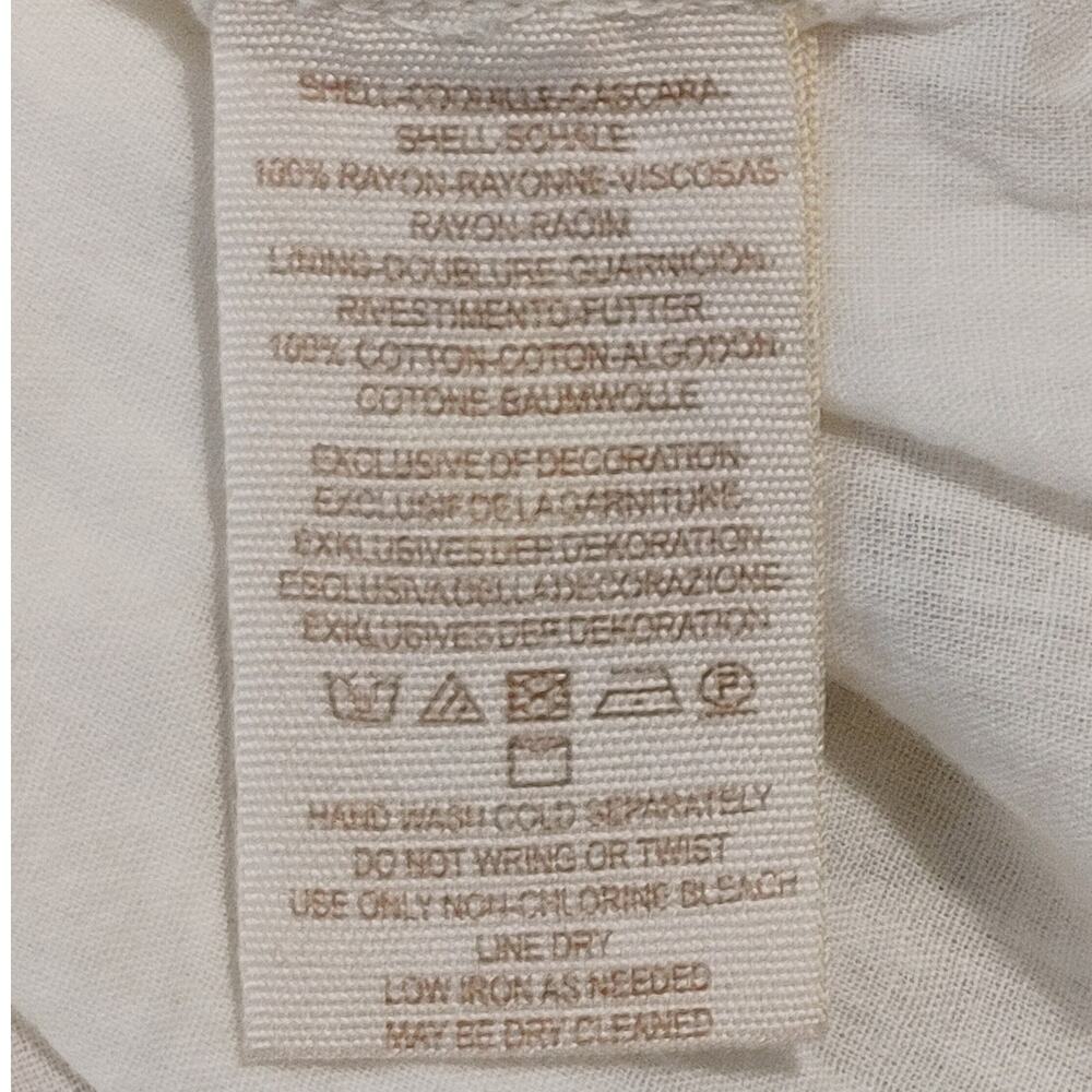 Free People Embroidered Swing Dress Cream Orange Boho Cottagecore Large - Picture 5 of 7